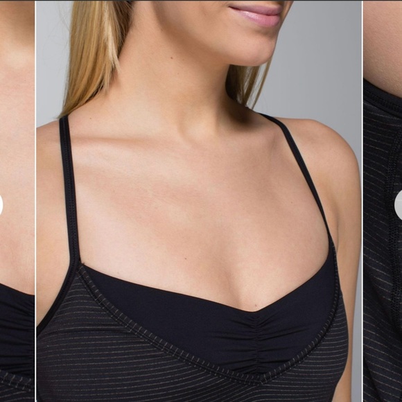 Lululemon Roll Out Tank with Bra Black Women's Size 8 - Picture 2 of 10